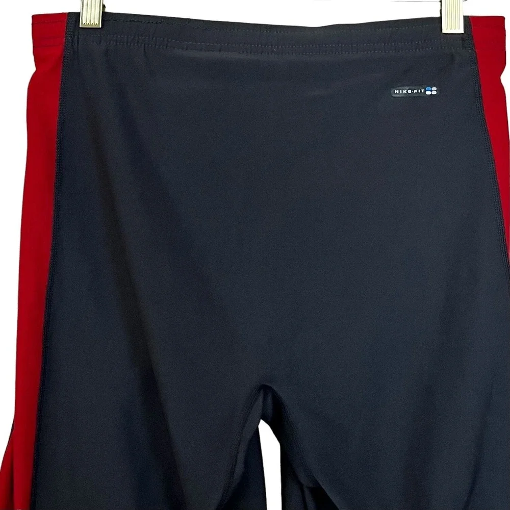 Nike Mens Active Workout Shorts XL Gray Orange Stretch Exercise Gym Training